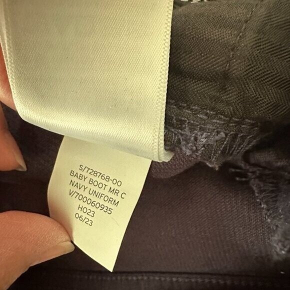 NWT Gap Corduroy The Baby Boot Cut Pants Navy Blue 27/4 Short 4S Mid Rise - Picture 5 of 8